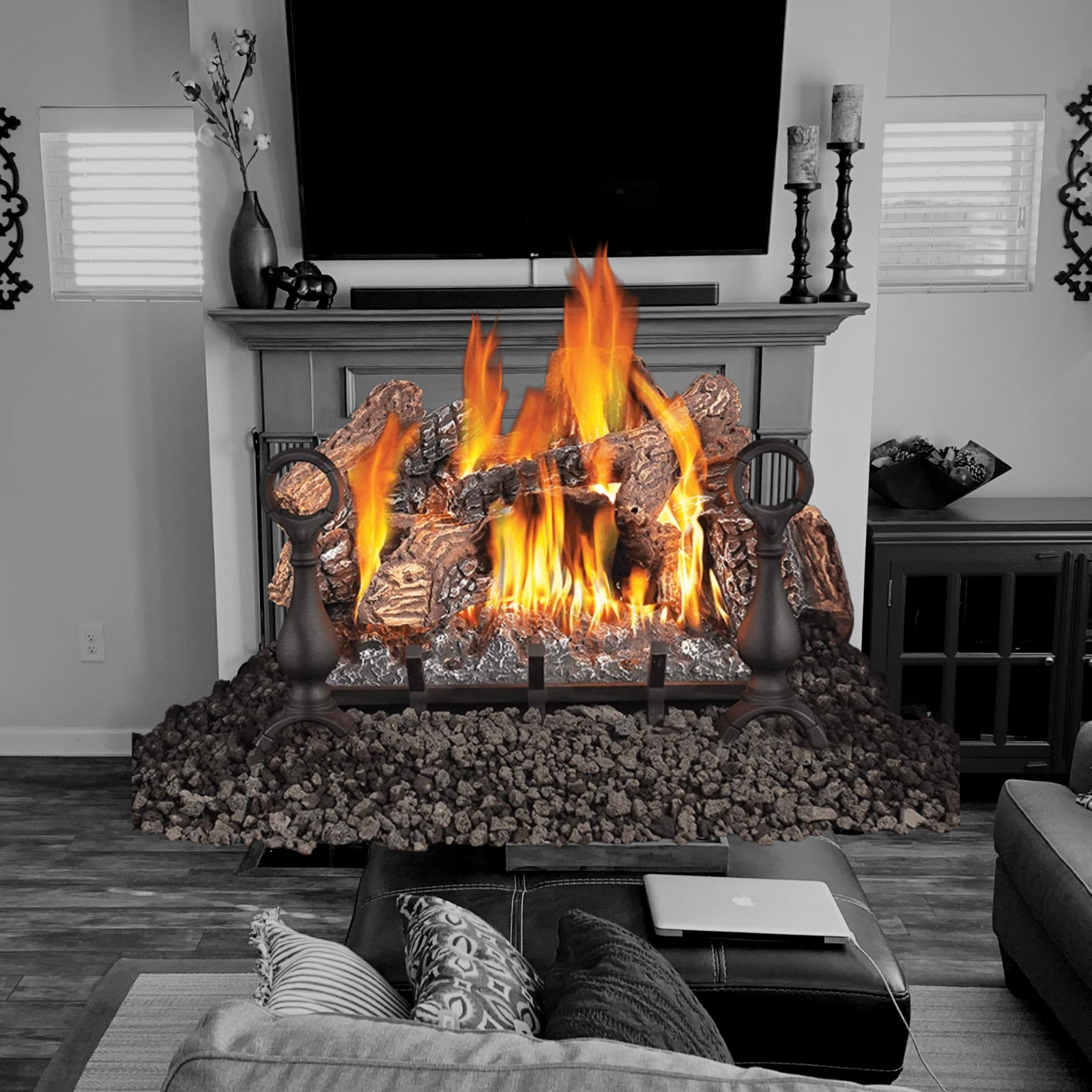 Napoleon Fiberglow Natural Gas Log Set - 24 (Vented) – Warrington Chimney  and Fireplace